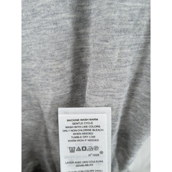Lauren Ralph Lauren V Neck TShirt M Gray Striped Short Sleeve Everyday Wear Work - Picture 6 of 9